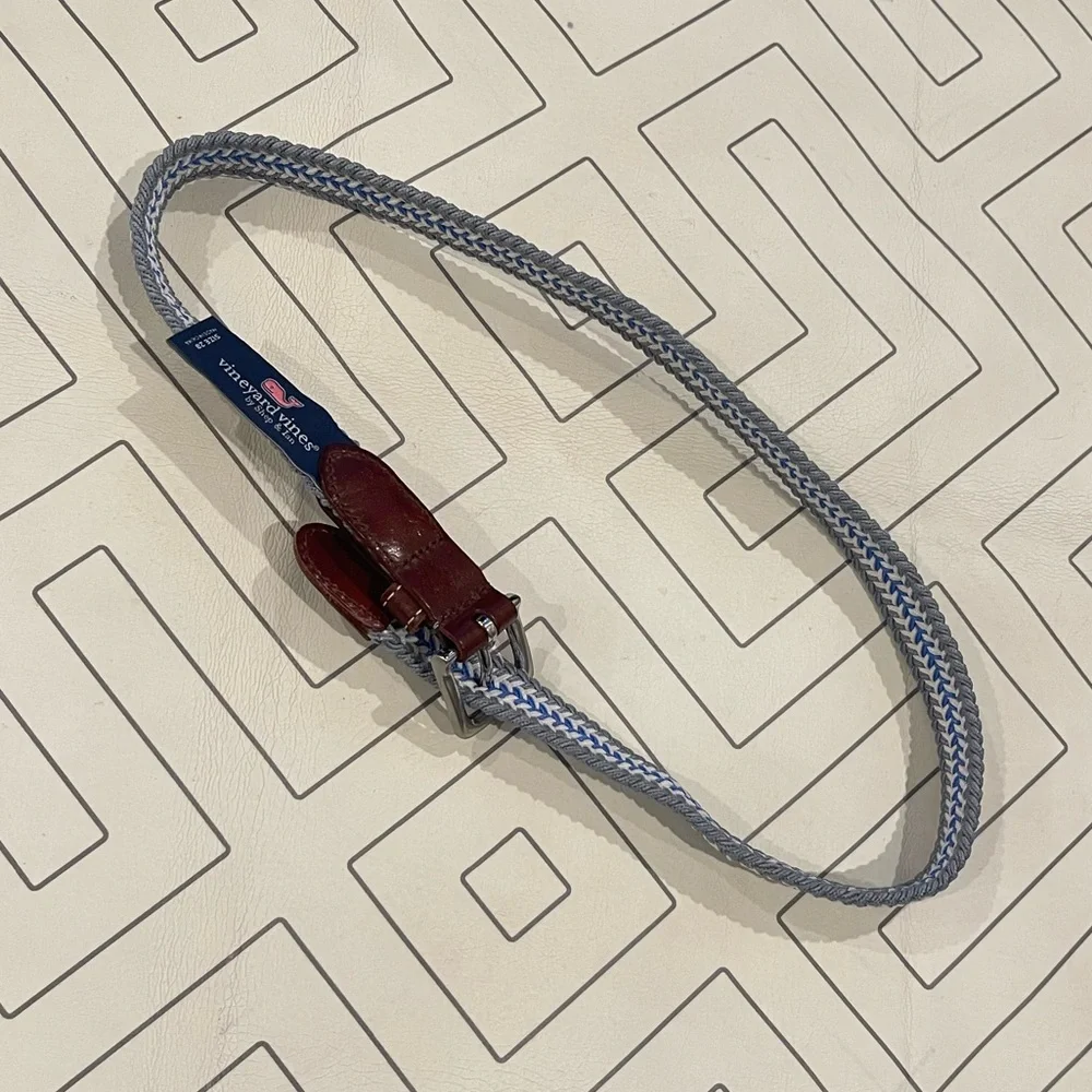 Vineyard Vines Woven Leather Belt
